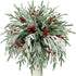 Kesywale Set of 40 Artificial Norfolk Pine Branches with Red Berry 12.8" Christmas
