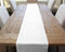 CleverDelights 100% Linen Table Runner, White Linen Hemstitch, 16" x 108"