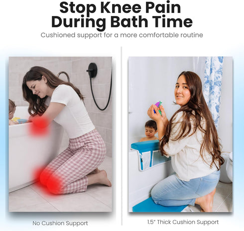 8 1.5" 5 Elbow Set Bath Kneeler Suction Cups & Padding.Certified Non Toxic Bath Kneeling Pad for Bath Tub & Bath