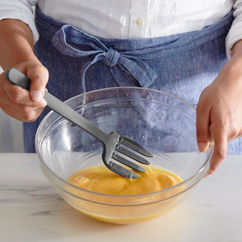 GreenPan Silicone Ultimate Fork, Mixing Stirring Serving Kitchen Utensil, Flexible Rubber Nonstick Cookware,