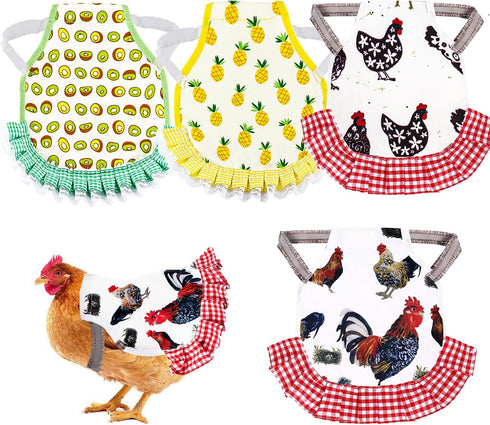 JITEYOU Chicken Saddles, 4 PCS Hens Saddles for Hen Apron for Poultry Protector