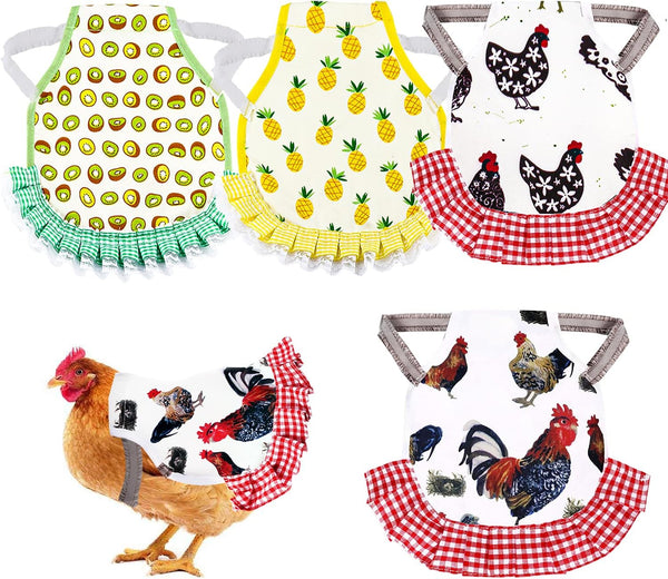 JITEYOU Chicken Saddles, 4 PCS Hens Saddles for Hen Apron for Poultry Protector