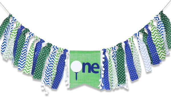 Golf High Chair Banner for 1st Birthday, First Birthday Decoration for Baby's Party, Photo Props
