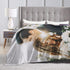 QETXVI 50"x 60" Custom Blanket with Photos Text Customized Blanket Personalized Flannel Throw Blankets for Adult Kid