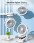 PILSAMAS 10000mAh 40H, 5-Speed (160H 90V) Clip on Fan Rechargeable with LED Light, Battery & Digital Display, Quiet
