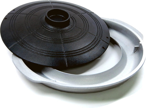 Korean Traditional BBQ Grill Pan, Stovetop Nonstick Indoor/Outdoor Smokeless Cast Aluminum Grill