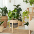 Sunnychicc Stand(10 Inch,Black Plant Basket with Stand Indoor Planter Pot Holder Sturdy Jute Rope Modern Woven Basket