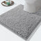 Yimobra Luxury Shaggy Toilet Bath Mat U-Shaped Contour Rugs for Bathroom, 24.4 X 20.4 Inches, Soft and Comfortable