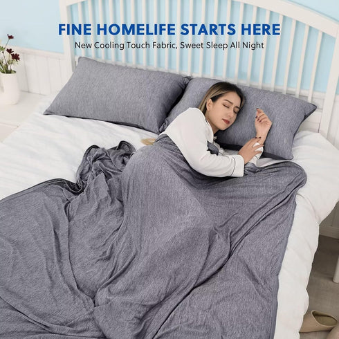 Summer 50 70 inches) HOMFINE Cooling Blankets for Hot Sleepers - Blanket Thin Lightweight Breathable Soft Double Side