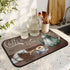 Coffee Mat 19inx12in, Absorbent Anti-Slip Coffee Bar Mat for Countertops, Fits Under Coffee Machine, Dish Drying Mats