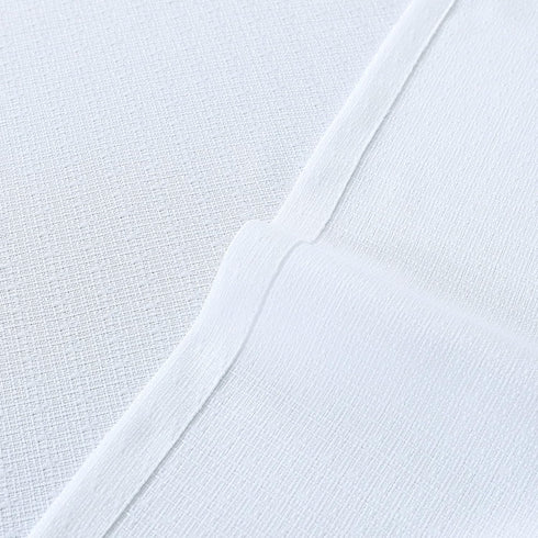 White Kitchen Curtains 36 Inch Length - Sets of 2 Panels Rod Pocket Cafe Curtains for Bathroom, Semi Sheer Short