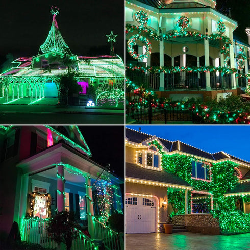 17.94ft 50 8 BrizLabs Green String Lights, LED Christmas Lights, Modes Battery Green Xmas Lights Indoor/Outdoor, Mini
