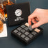 Premium Whiskey Stones Gift Set, 12 Pcs Marble Reusable Ice Cubes and Bag, Whiskey, Bourbon, Cognac, Scotch, Gin, Wine
