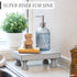 Decorative Wood Riser for Display : Modern Farmhouse Pedestal Stand for Home & Kitchen Decor and Stylish Soap Stand for Sink - Rustic Bathroom Counter Tray and Countertop Organizer (Light Gray)