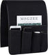 FLYILY Sofa Armrest Organizer - Non-Slip Caddy for Magazine, Phone, Books, Glasses (Black, 13in)