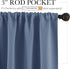 RYB HOME 45 inch Curtains for Kitchen Room Darkening Privacy Mini Curtain for RV Camper Bathroom Small Window, Width 34 x Length 45 inch, 2 Panels Set, Stone Blue by RYB HOME