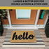 KILOCOCO Beige Striped Rug, 2.3'x3.6' Hand Woven Cotton Washable Indoor Outdoor Doormats for Front