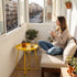 Compact Yellow Outdoor Side Table for Garden and Patio