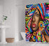 African American Woman Shower Curtain, Waterproof Polyester Bathroom Decor Set with 12 Hooks, 72 x 72 Inches