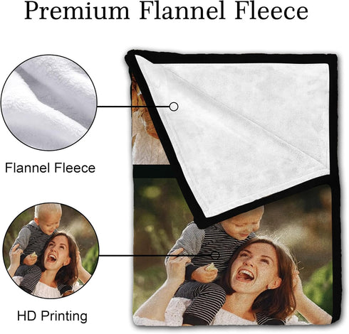 60" 80" Yofair Mothers Day Birthday Gifts for Mom Custom Blanket with Picture Personalized Mother's Day Blankets Gifts