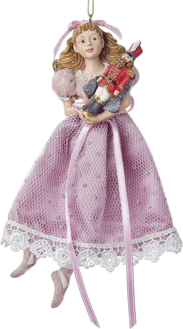 Clara Holding Nutcracker Christmas Ornament - Nutcracker Suite Ballet Decoration