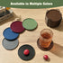 TLitdr Set 6,Hot 6pcs) Coasters of or Cold Drink Coasters with Holder,Modern Style Coffee Table Coaster,Suitable