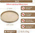 12" Hanobe Decorative Coffee Table Tray: Round Gold Tray for Home Decor - Circle Ottoman Trays for Entryway Table