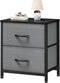 Sweetcrispy Nightstand with 2 Storage Drawers, 20" Height End Tabl Small Bed