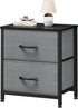 Sweetcrispy Nightstand with 2 Storage Drawers, 20" Height End Tabl Small Bed