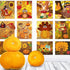 Thanksgiving Fall Window Clings Decorations, 10 Sheets Double Sided Stickers for Kids Home Office Classroom