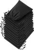 DR Black Cotton Drawstring Bags with Double String - 6 x 8 inch, 12 Pack for Pantry Gifts