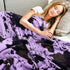 40"x50" Purple Throw Blanket for Girls, Cute Soft Small Fleece Blankets for Bed Nursery Stroller Crib, Lavender Purple