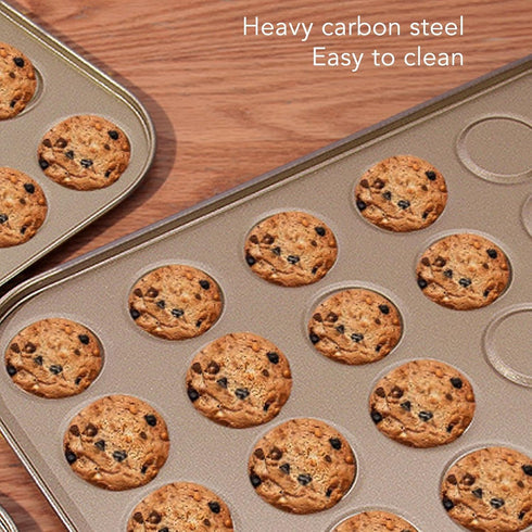 Pssopp Muffin Top Pan, Carbon Steel Muffin Baking Cupcake Tin for Yorkshire Pudding, Pies, Muffins (15 Hole)