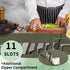 Chef Knife Roll Bag, Waterproof Waxed Canvas Case Holds Knives, Adjustable Strap, 11 Knife Slots, Large Zippered Pocket