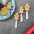 Set 4 Supreme Housewares Gingerbread Men Cheese Spreaders, Hand-Painted Resin Handles with Stainless Steel Blades