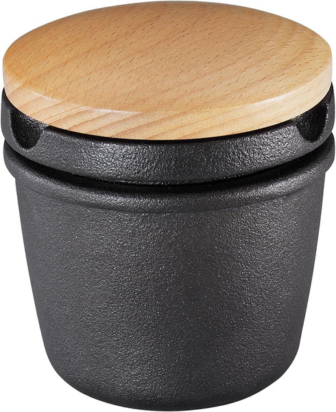 Zassenhaus Cast Iron Spice Grinder Set with Beech Wood Lid, 3 Inches (Black)