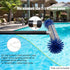17.5" Poolvio Professional Floor & Wall Pool Cleaning Brush with Tough Around Nylon Bristles, EZ Clip Aluminum Handle