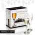 Volarium Champagne Flutes Set of 6, Elegant Crystal Glasses for Sparkling Wine, Perfect for Christmas, Weddings,