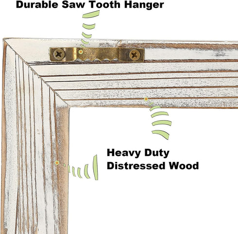 CALIFORNIA CADE ELECTRONIC Rustic Wall Decor, Barnwood Frames for Home or Outdoor, Set of 2
