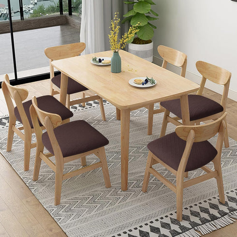 Stretch Chair Seat Covers 4 PCS, Removable Washable Anti-Dust Dining Room Slipcovers, Chocolate