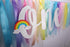 MIAUL 1st Pastel Rainbow Highchair Banner for Baby - Party Theme Pull Flag, High Chair Fabric Garland, First Birthday