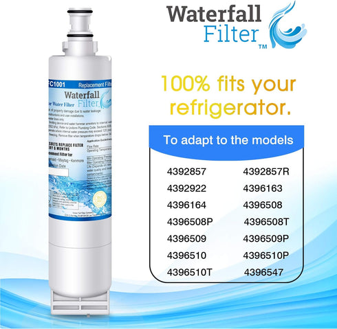 Quarter Turn Cyst-Reducing Water Filter, Model 4396510, Side-by-Side