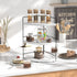 3-Tier Countertop Counter ZGO Bathroom Organizer - & Corner Organizer, Makeup & Skincare Storage, Kitchen Shelf - White