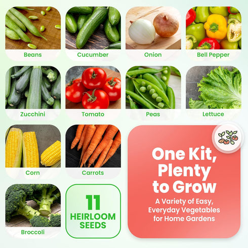 11 4800 Pack, Heirloom Seeds for Planting Vegetables and Fruits, Survival Seed Vault and Doomsday Prepping Supplies