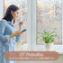 Haton Window Privacy Film, Stained Glass Rainbow Film, Static Cling Sun Blocking Stickers, 17.5" x 78.7"