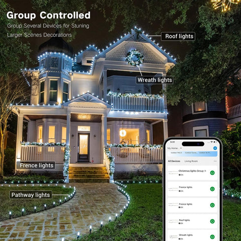 Brizled Smart C9 Christmas Lights, 39FT 60 LED WiFi Color Changing Christmas Lights App Control, RGB String Lights Work