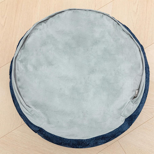 Poofieotto 20Diameter x12Height Inches Unstuffed Pouf Ottoman Cover Handmade Footstool Ottoman Storage Solution Floor