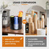 Rotating Paper Cup Dispenser, 4 Compartments, Removable Plastic Cup Storage & Lid Holder for Countertops