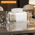 Cq Acrylic Tissue Box Holder - Clear Rectangle Cover for Kleenex Tissue Cube Box, 10.2x5.5 Inch, Home, Office