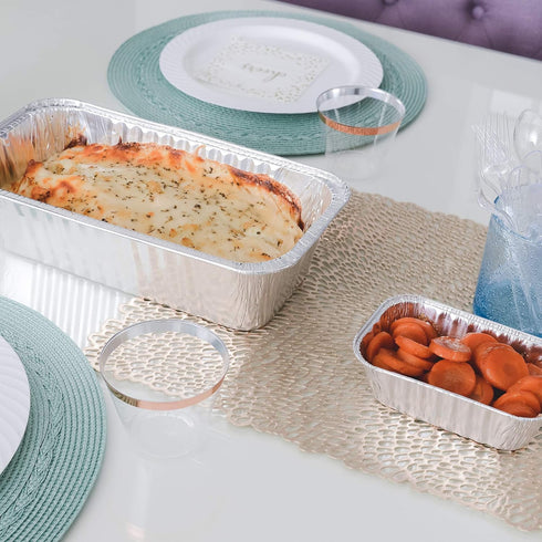 PLASTICPRO 10 Pack Disposable Loaf Pans, 2 Lb Aluminum Tin Foil Bakeware for Baking Cakes, Bread, Meatloaf